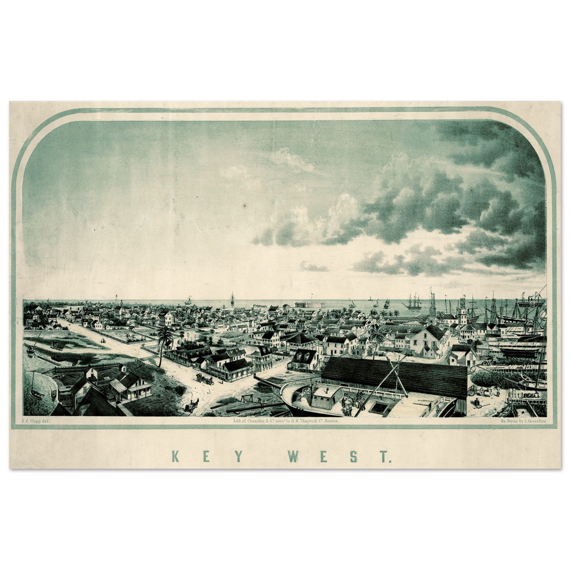 City view of Old Key West from 1855