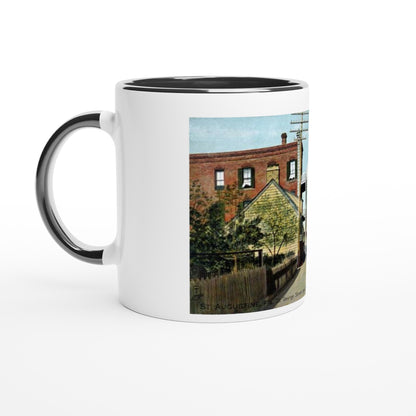 Ceramic mug with image looking up Saint Georg Street in Saint Augustine toward the old city gate (image 1)