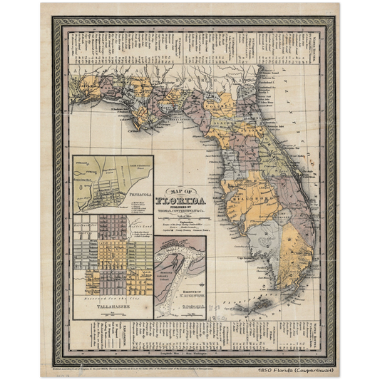 1850 Florida Map